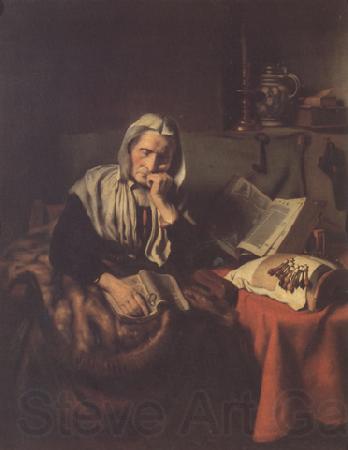 Nicolaes maes An old Woman asleep (mk33) France oil painting art